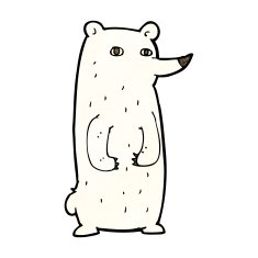funny cartoon polar bear N17