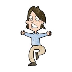 cartoon panicking man N19
