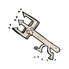 cartoon devil fork N13