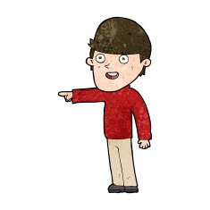 cartoon pointing man N96
