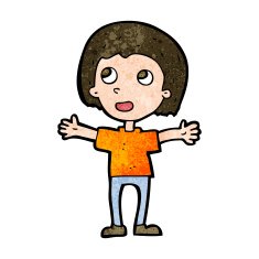 cartoon happy person N28