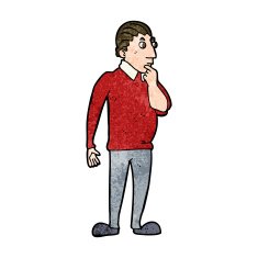 cartoon curious man N63
