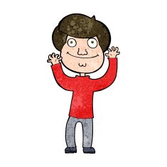 cartoon happy boy N213