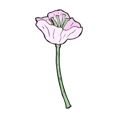 cartoon flower N381
