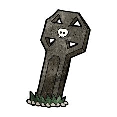 cartoon spooky grave N52