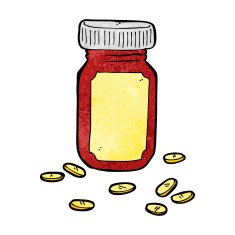 cartoon jar of pills N17