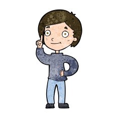 cartoon boy with idea N74
