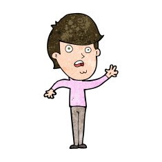 cartoon unhappy boy N51