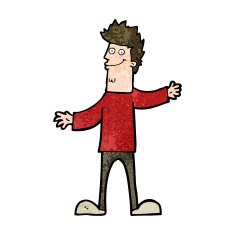 cartoon happy man N425
