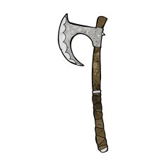 cartoon viking axe N9