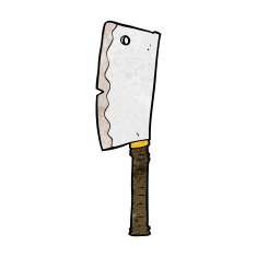 Cartoon Meat Cleaver N13