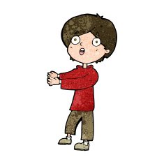 cartoon shocked boy N27