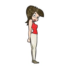 cartoon pretty woman N245