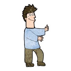 cartoon happy man N426
