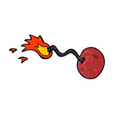 cartoon round bomb N9