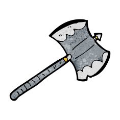 Cartoon Double Sided Axe N18 Free Image Download