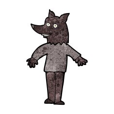 cartoon happy werewolf N5