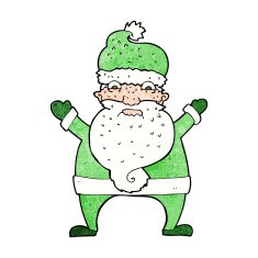 cartoon stressed out santa N9