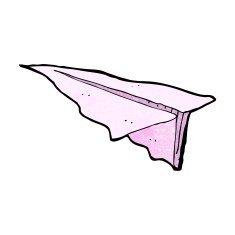 cartoon paper aeroplane N4