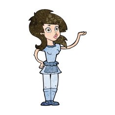 cartoon pretty waitress N9
