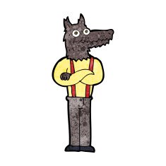 cartoon funny werewolf N13