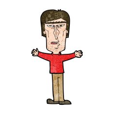 cartoon angry man N95