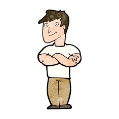 Cartoon muscular man N10