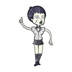 cartoon halloween girl N18