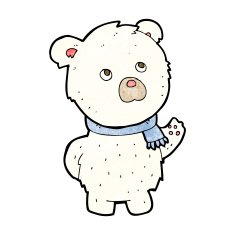 cartoon cute polar bear N36