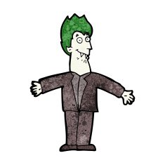 cartoon vampire man N101