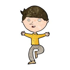 cartoon excited man N89