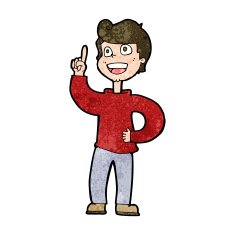 cartoon boy with great idea N9
