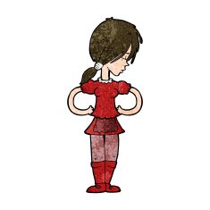 Cartoon Waitress N32