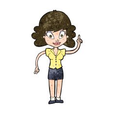 cartoon happy woman with idea N9
