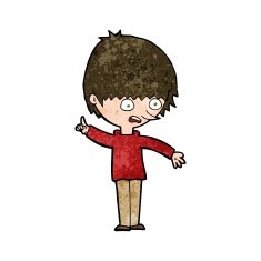 cartoon boy with question N21