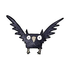 cartoon spooky bird N6