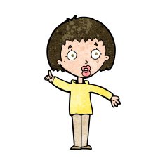 cartoon woman explaining her point N34
