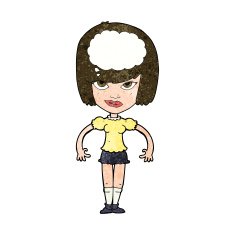 cartoon woman with idea N227