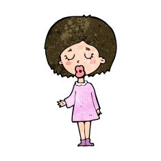 cartoon woman explaining her point N35