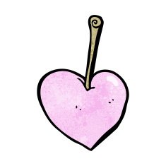 cartoon heart cherry N5