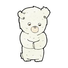 cute cartoon polar bear N41