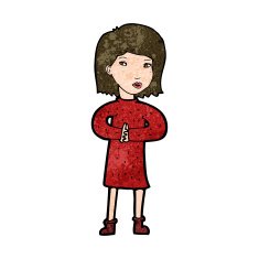 cartoon calm woman N9