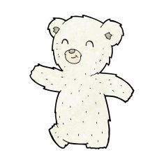 cute cartoon polar bear N43