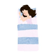 cartoon sleeping woman N9