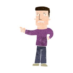 Cartoon Man Pointing N186