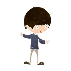 cartoon boy with outstretched arms N9