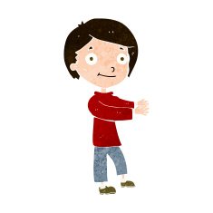 cartoon happy boy N214