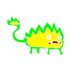 cartoon little fire demon N21