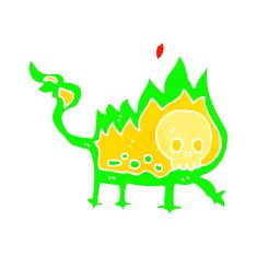 cartoon little fire demon N22