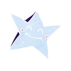 cartoon happy star character N15